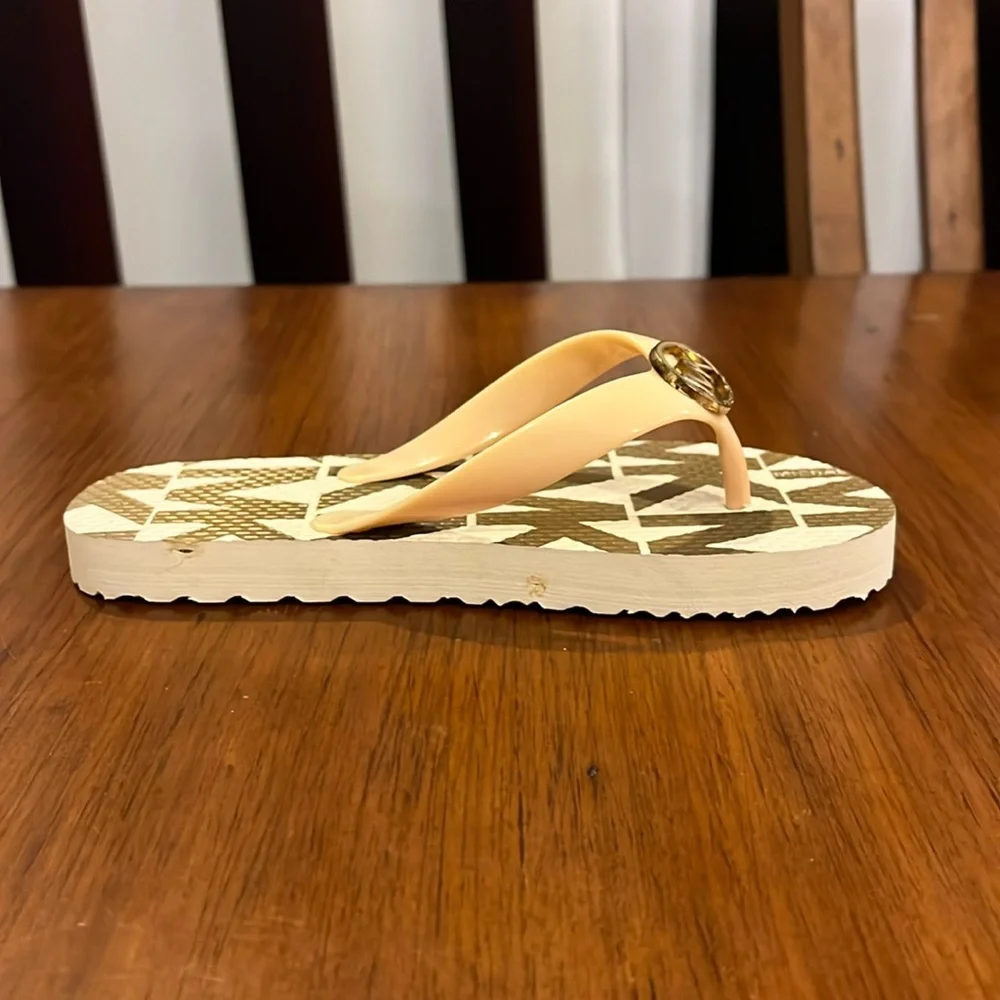 Michael Kors Jetset Flip Flops Sandals Shoes new Girls Youth Sizes DISCOLORED